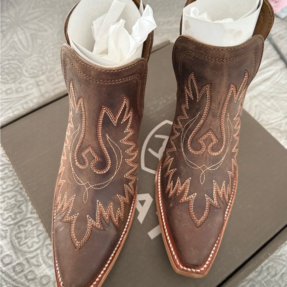 Ariat Dark Brown Western Ankle Boots - Picture 2 of 2